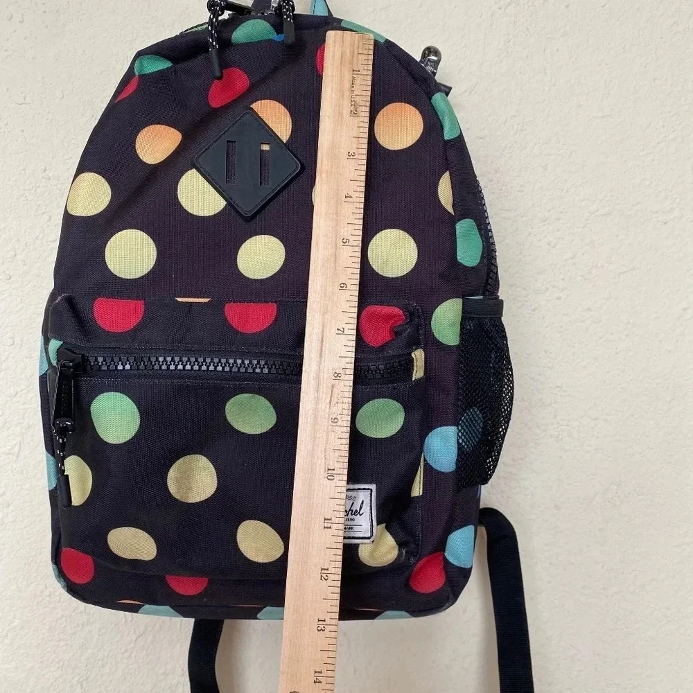 Herschel Kids Polka Dot Printed Backpack with Zip Closure and Adjustable Shoulde